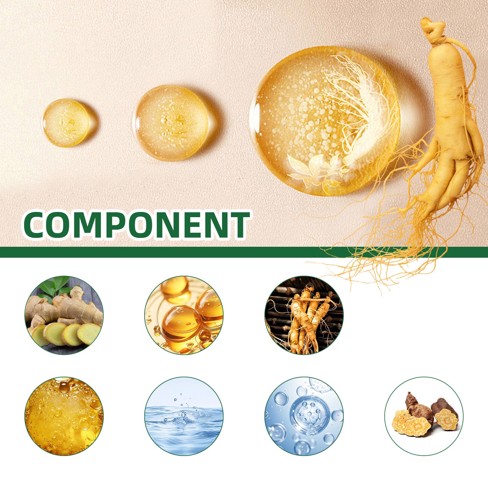 Ginseng Hair Growth Liquid, Ginseng Essence Moisturizes Hair, Hair Prevents Loss And Care Hair Growth Spray
