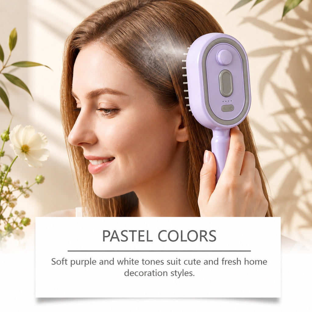 Electric spray massage comb