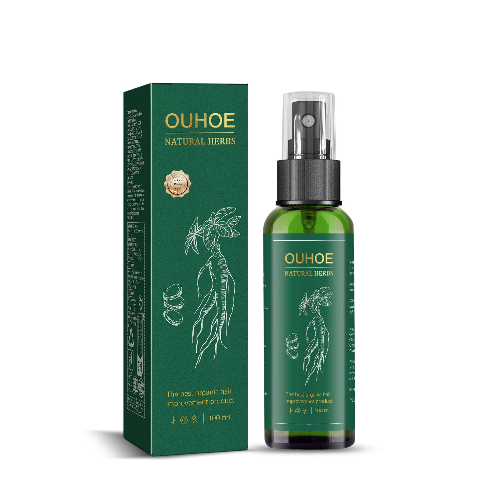 Ginseng Hair Growth Liquid, Ginseng Essence Moisturizes Hair, Hair Prevents Loss And Care Hair Growth Spray