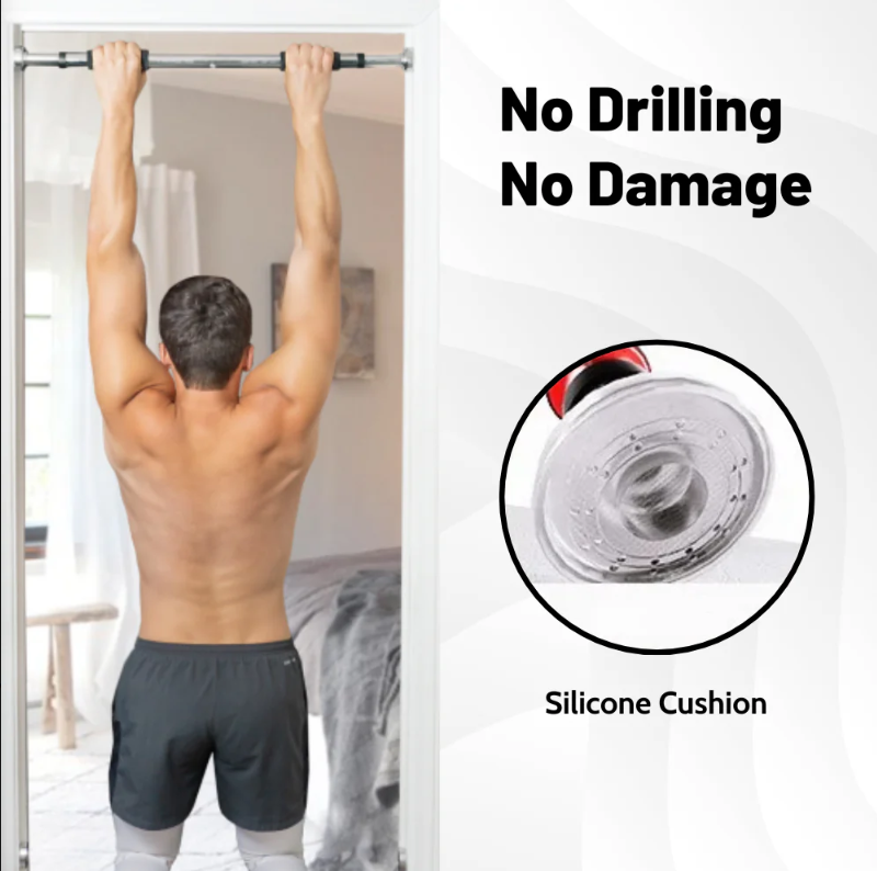 Horizontal bar household indoor door without punching, stretching suspension rod wall, horizontal bar pull up device, fitness equipment